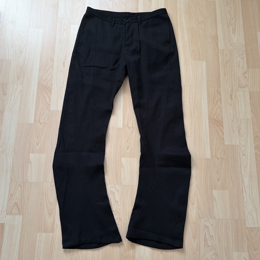 Julius x Gordini men’s wool blend black twisted trousers pants, size 2